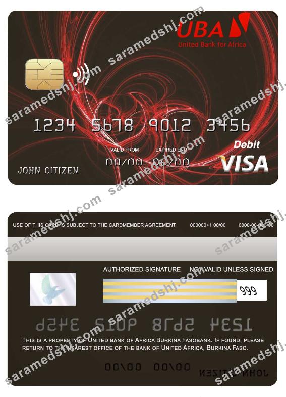 Burkina Faso United bank Africa visa card